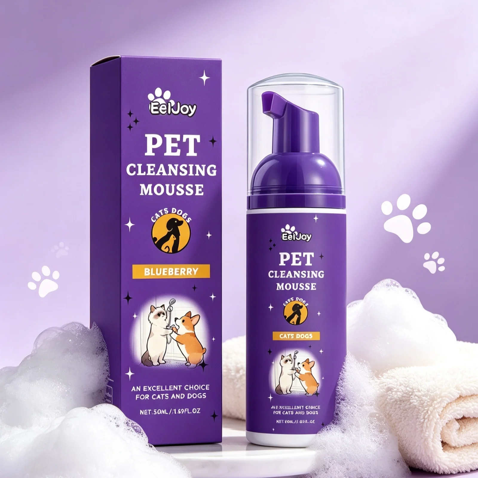 EelJoy Pet Grooming Foam Deep Cleansing Eliminating Odors - Image 6