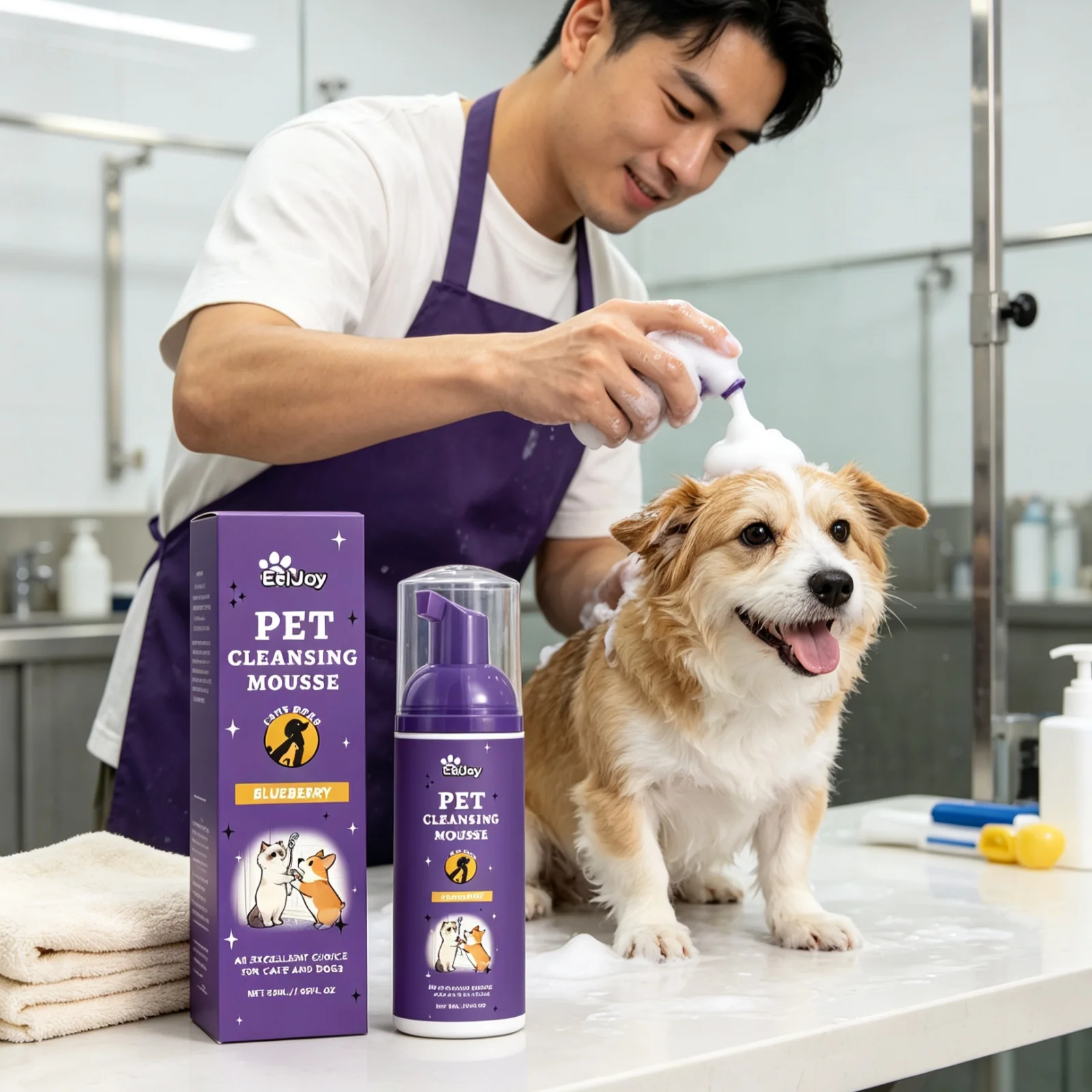 EelJoy Pet Grooming Foam Deep Cleansing Eliminating Odors - Image 2