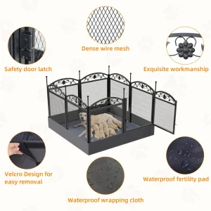 Dog Puppy Metal Fence - Thumbnail Image 4