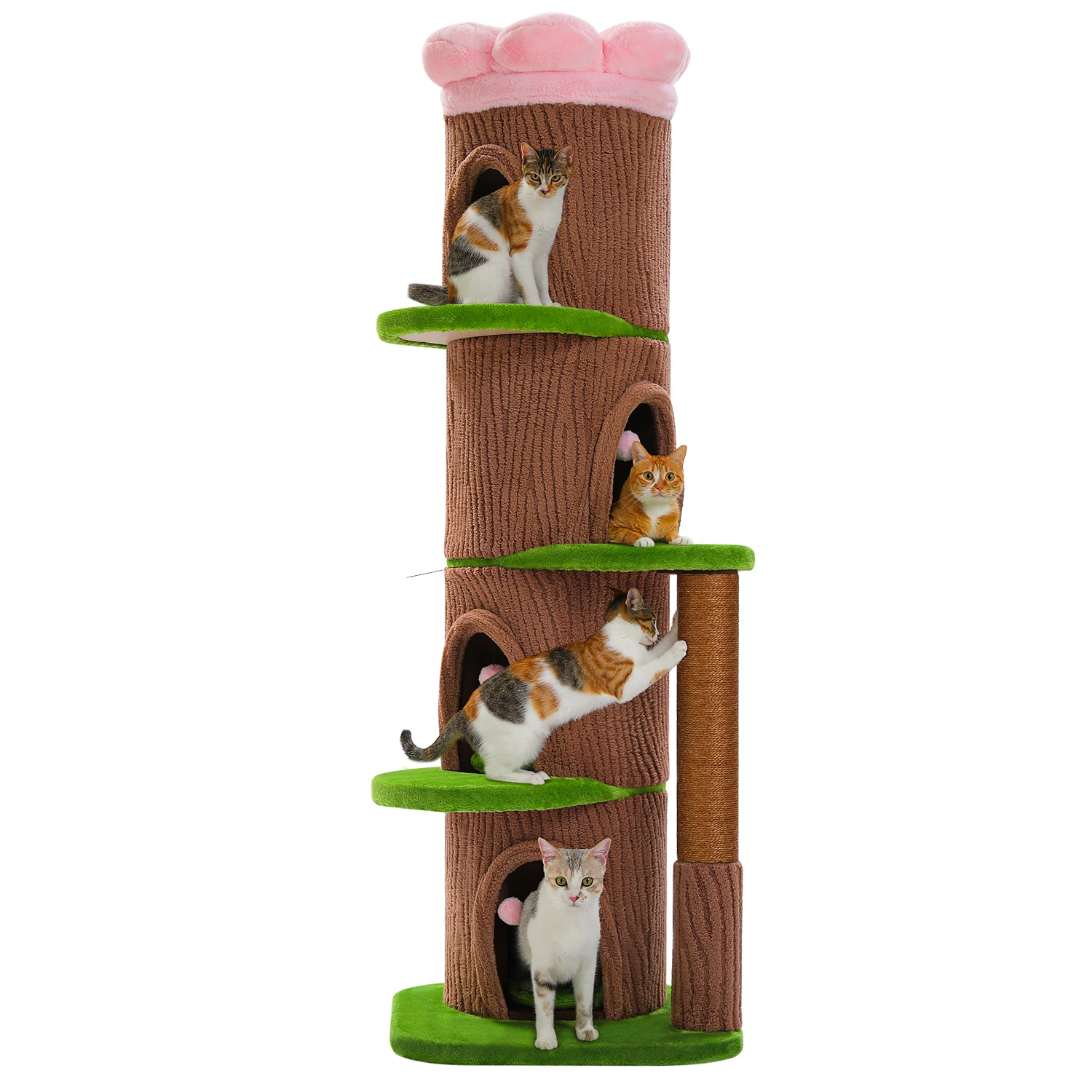 Large Cat Tree Scratching Post Tower - Image 5