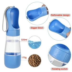 Dog Water Bottle With Food Container - Thumbnail Image 2