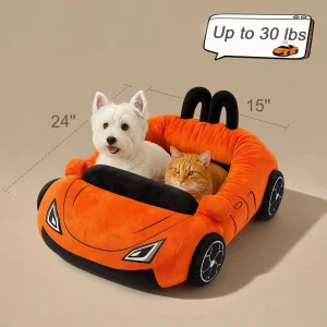 Cat Small Dog Bed with Pillow - Thumbnail Image 4