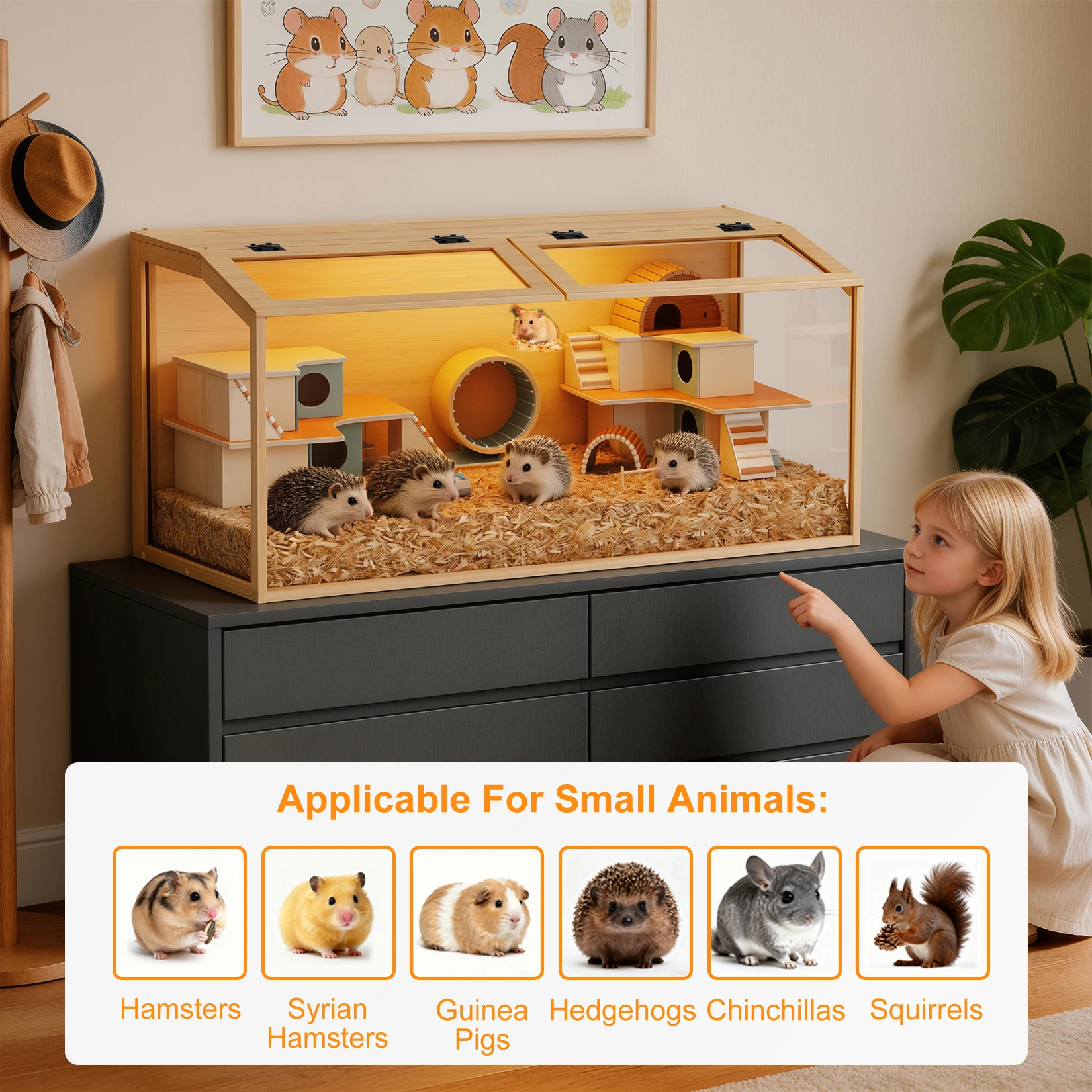 Large Wooden Hamster Cage - Image 1