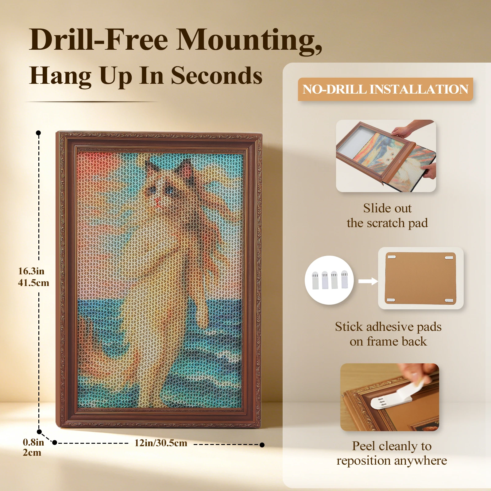 3 Cat Wall Scratcher Board - Image 3