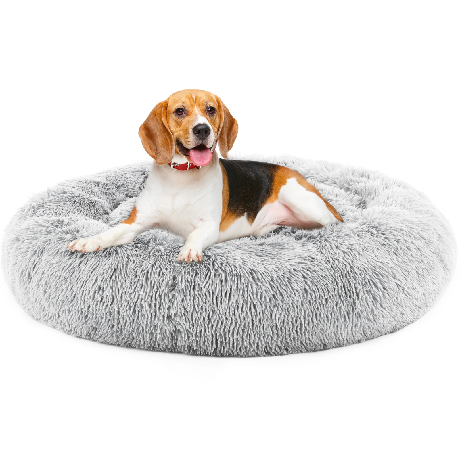 Large Pet Bed Round Fluffy Plush Dog Bed - Image 7