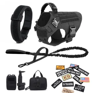 Military Large Dog Harness Collar Tactical  Harnesses Accessories - Thumbnail Image 8