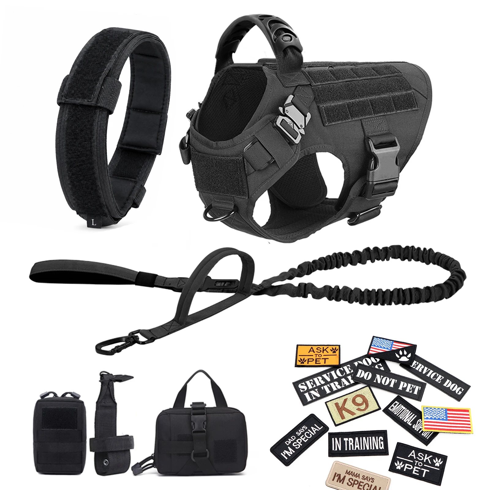 Military Large Dog Harness Collar Tactical  Harnesses Accessories - Image 8