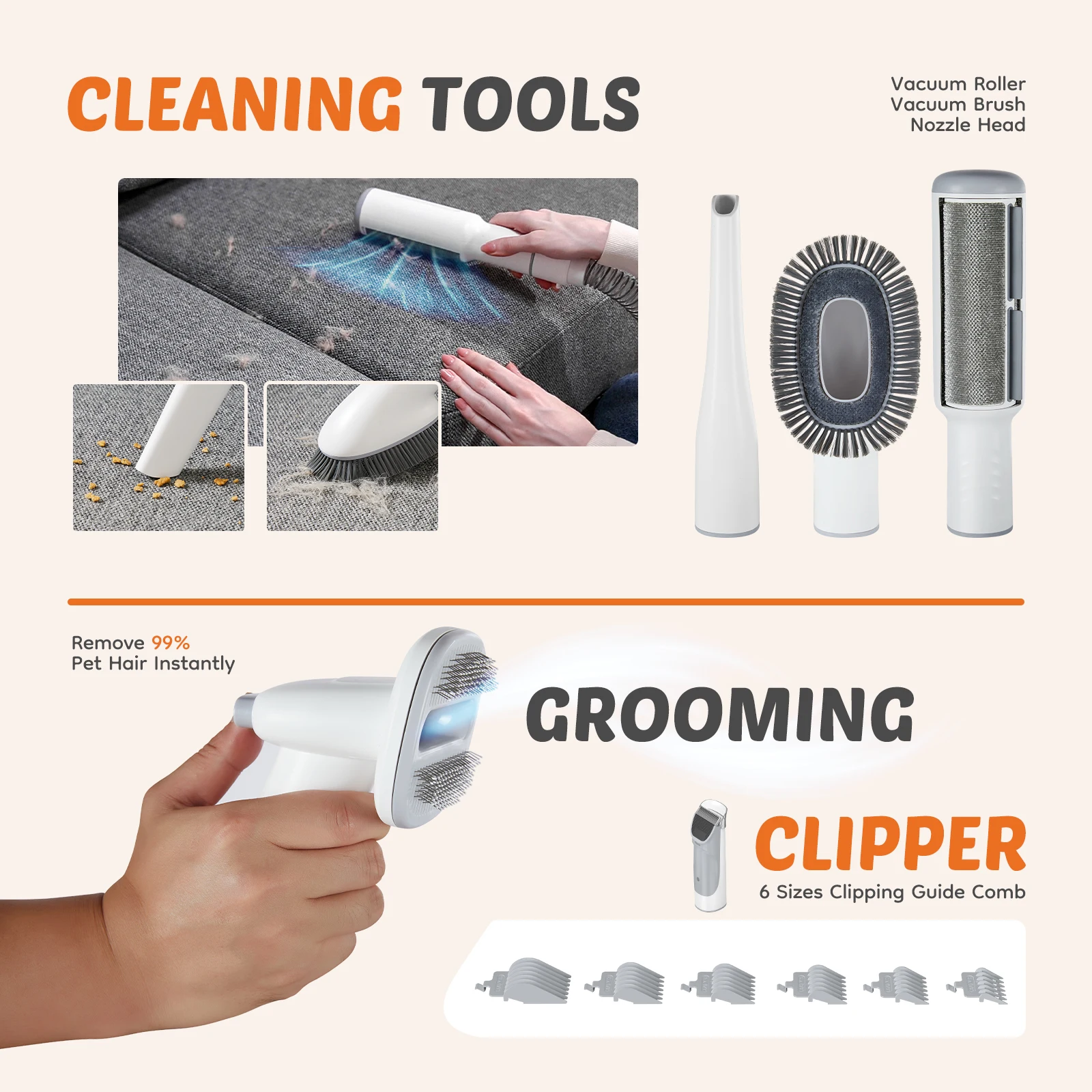 Pet Grooming Vacuum Kit Dog Clippers - Image 5