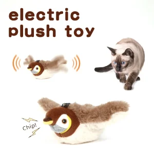 Hot Simulated Bird Cat Toy Interactive  Rechargeable Chirping Flapping Bird - Thumbnail Image 6