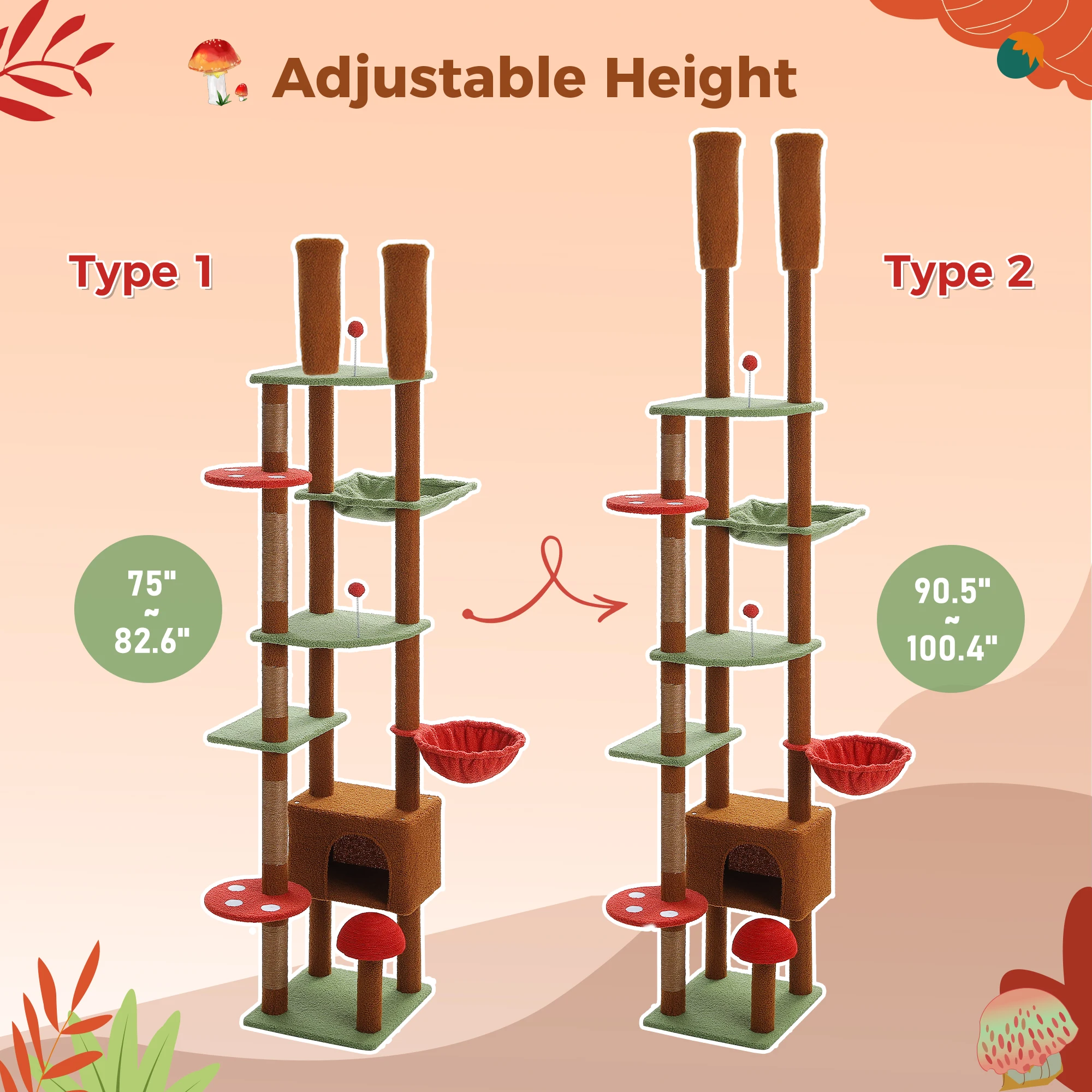 Cat Tree  Tower with Cat Condo Scratching Post - Image 5