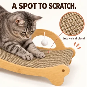 Zoe Cat Scratcher Lounger With Crinkle Tunnel - Thumbnail Image 2