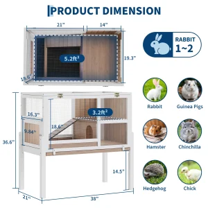 Guinea Pig Cage Bunny Hamster Habitat - Thumbnail Image 9