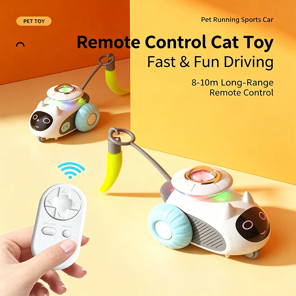 Smart Remote Control Cat Toy Car USB Rechargeable - Image 6