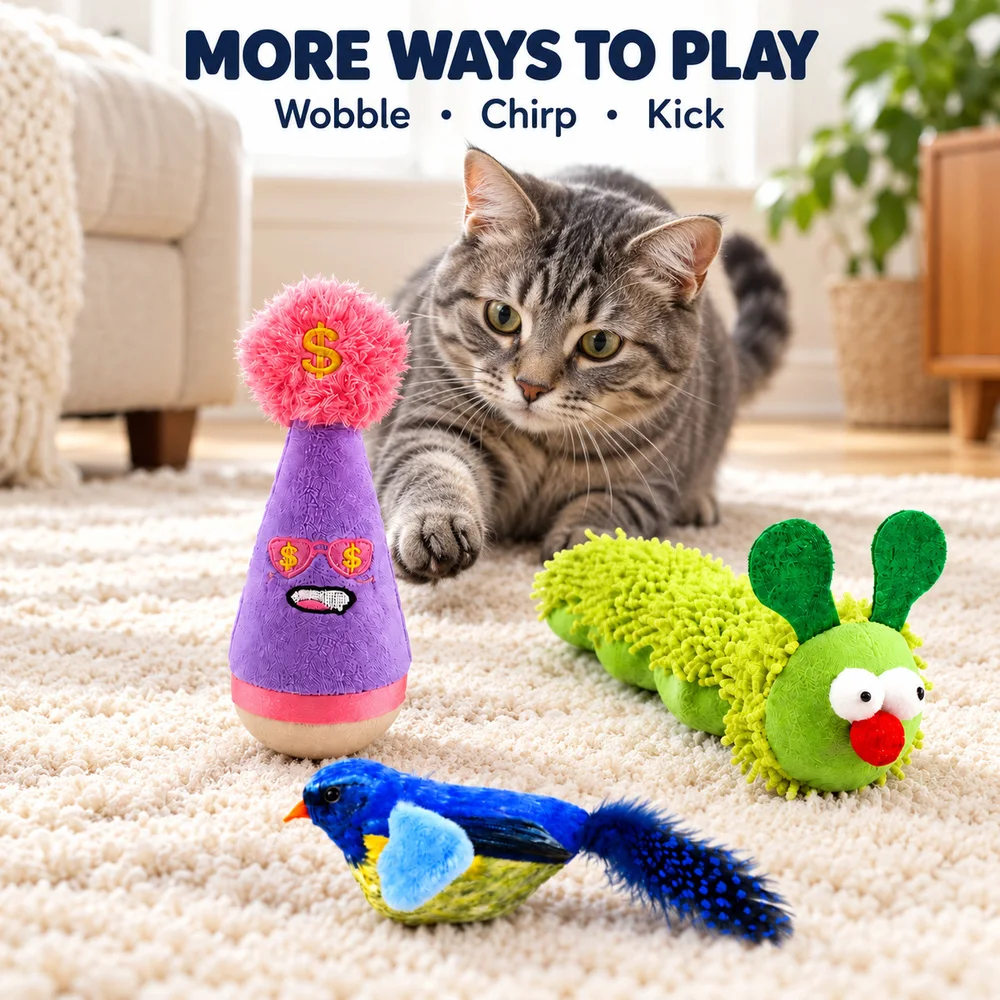 Zoe Interactive Cat Toys For Indoor Cats With Wobble Toy - Image 6