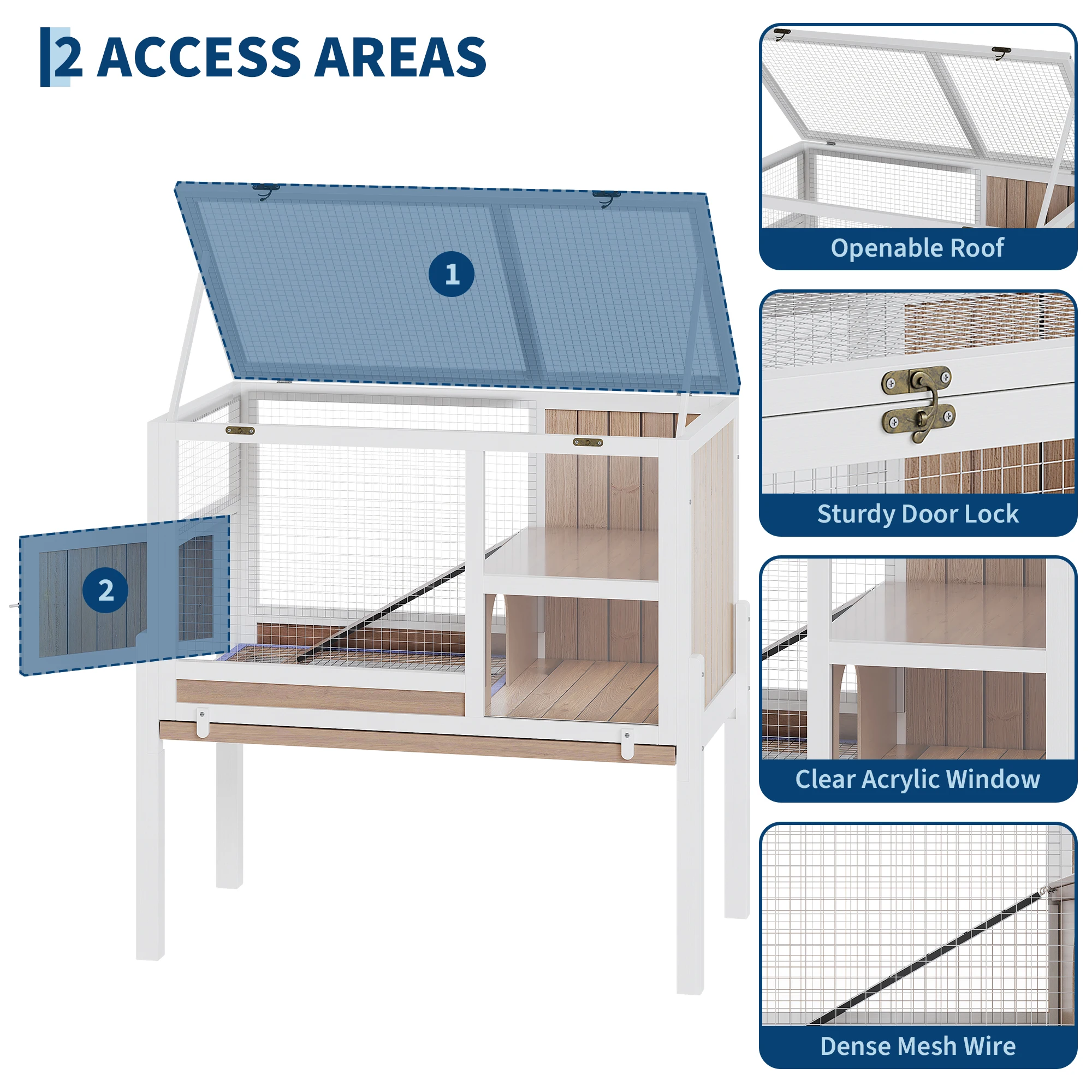 Guinea Pig Cage Bunny Hamster Habitat - Image 4