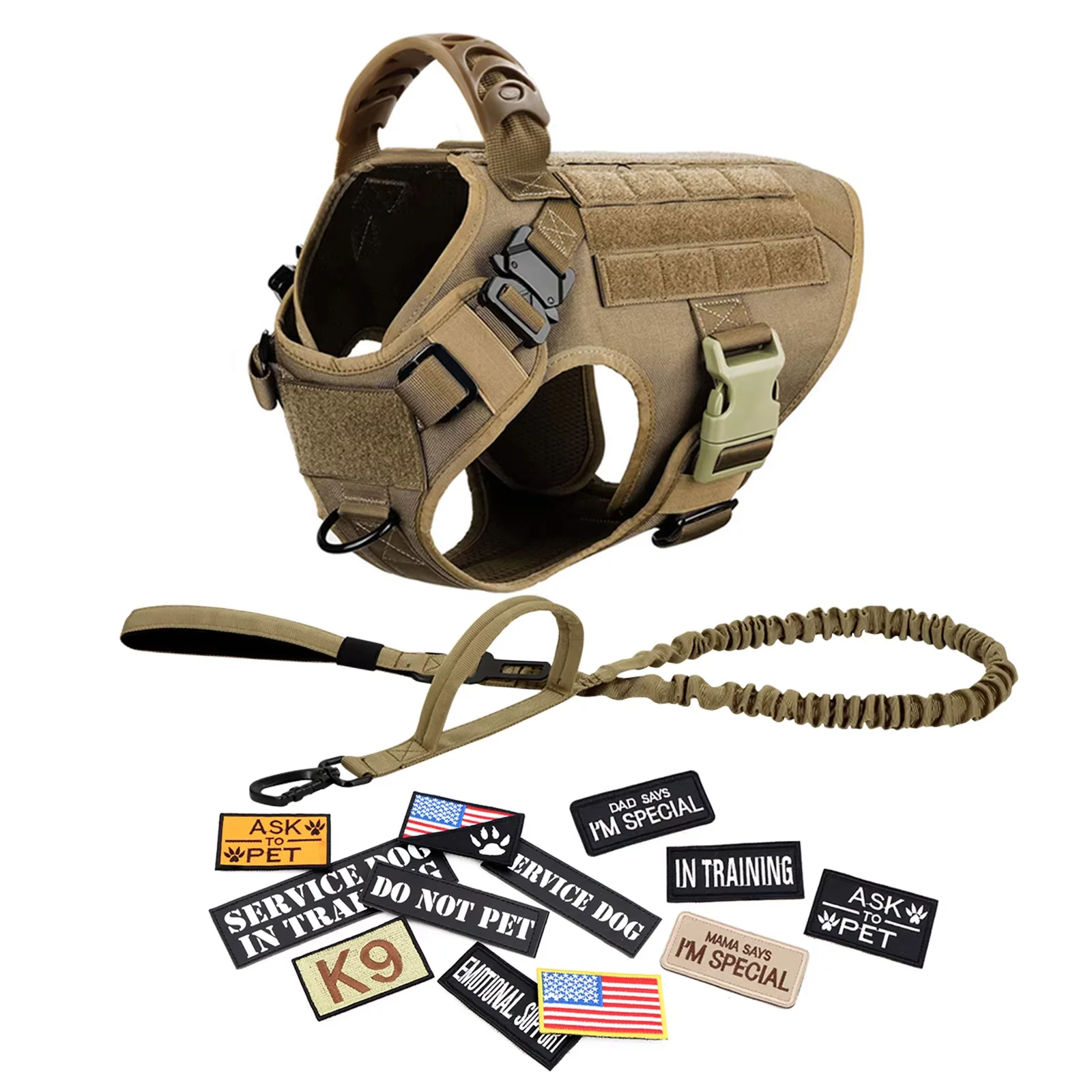 Military Large Dog Harness Collar Tactical  Harnesses Accessories - Image 13