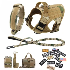 Military Large Dog Harness Collar Tactical  Harnesses Accessories