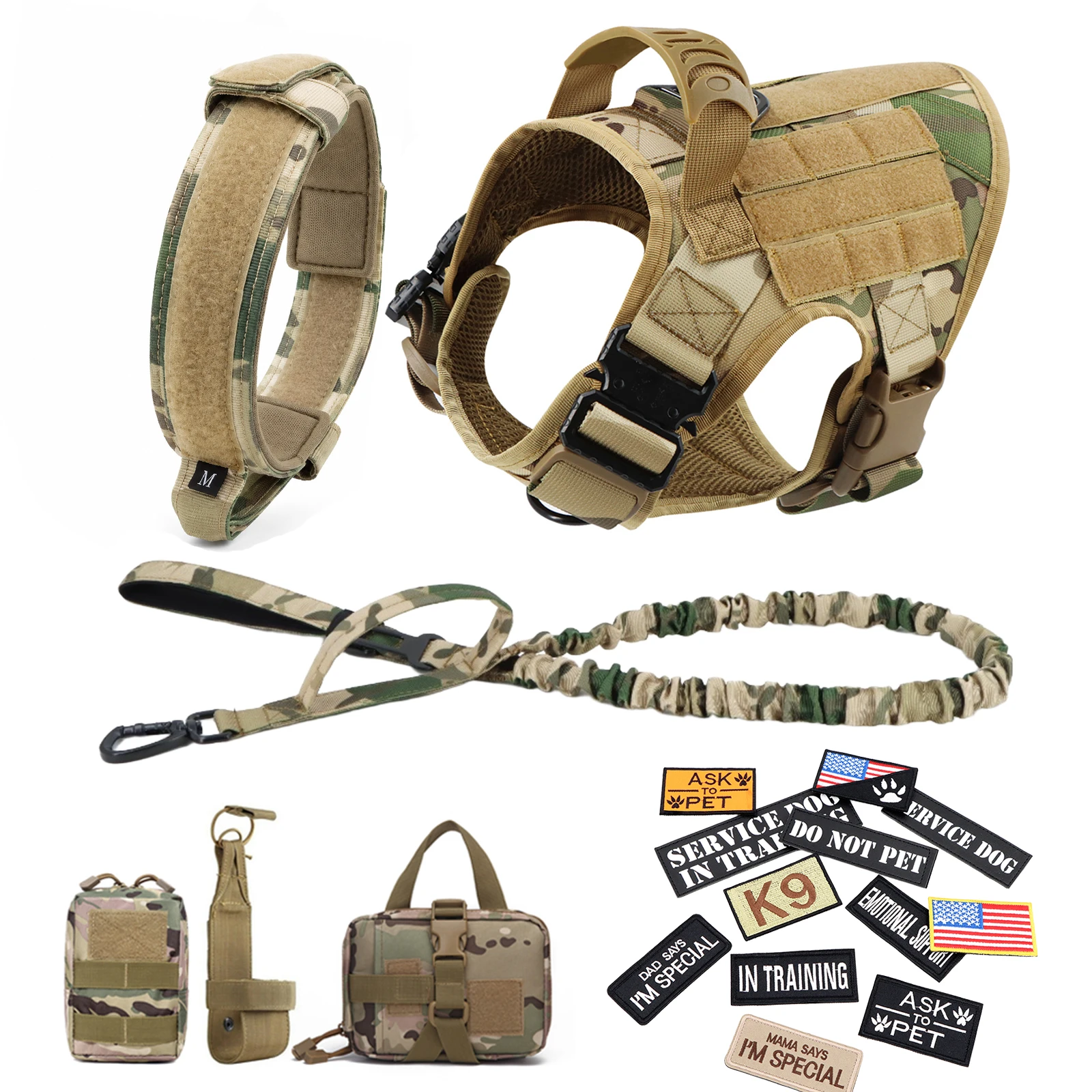 Military Large Dog Harness Collar Tactical  Harnesses Accessories - Image 1