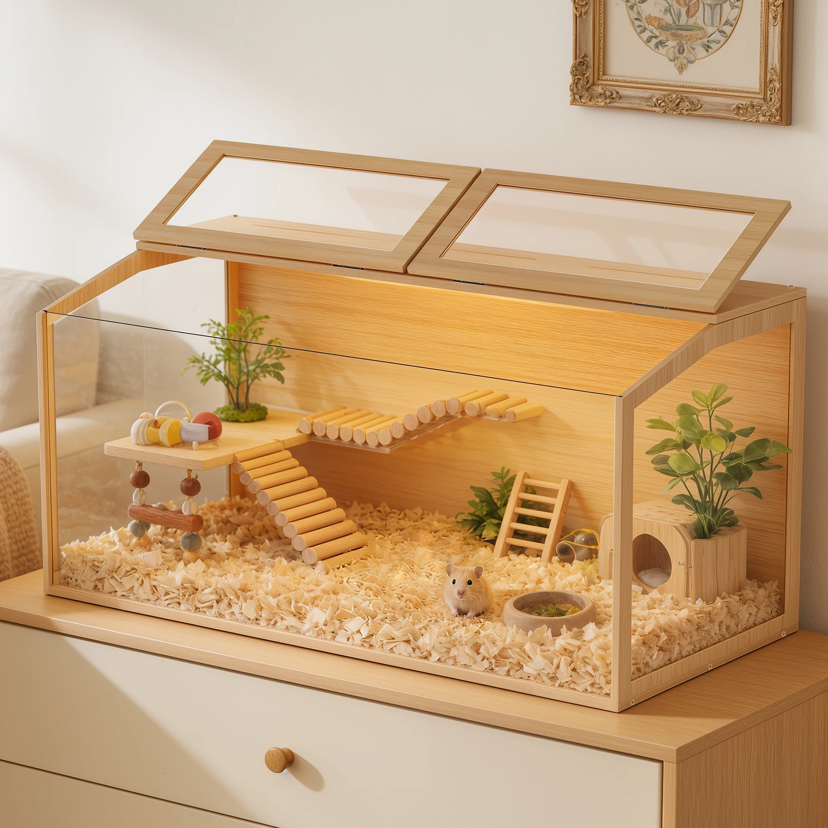 Large Wooden Hamster Cage - Image 6