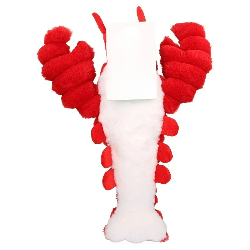 Red Lobster Plush Dog Toy with Squeaker, Chew Level 3 - Image 4