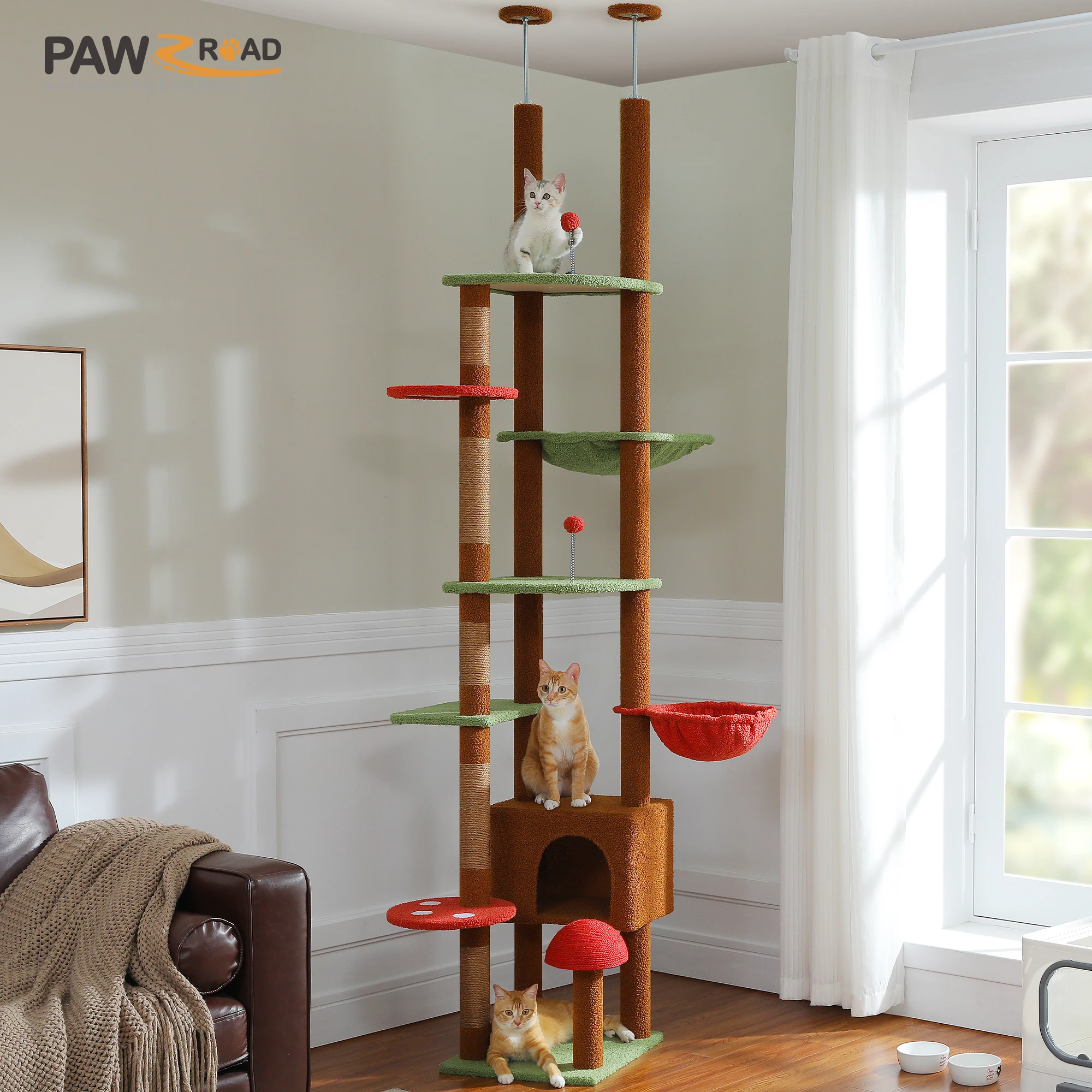Cat Tree  Tower with Cat Condo Scratching Post - Image 1