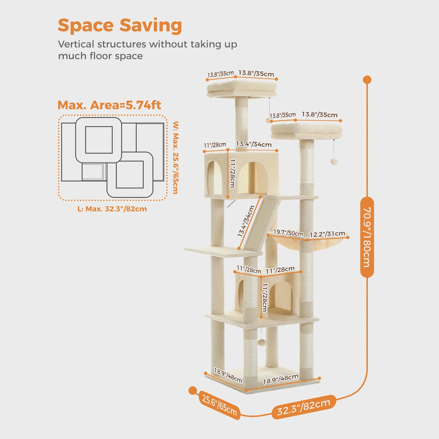 Large Tall Cat Tree Tower - Image 2