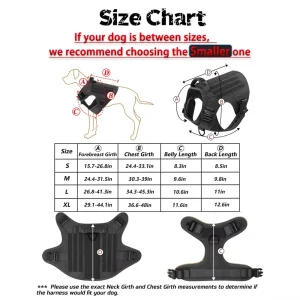 Military Large Dog Harness Collar Tactical  Harnesses Accessories - Thumbnail Image 2