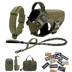 Military Large Dog Harness Collar Tactical  Harnesses Accessories - Thumbnail Image 7