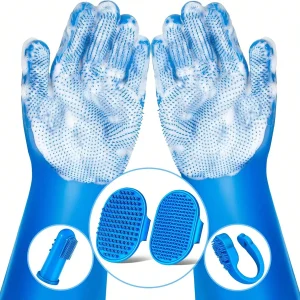 Grooming Bath Pet Grooming Gloves - Thumbnail Image 5