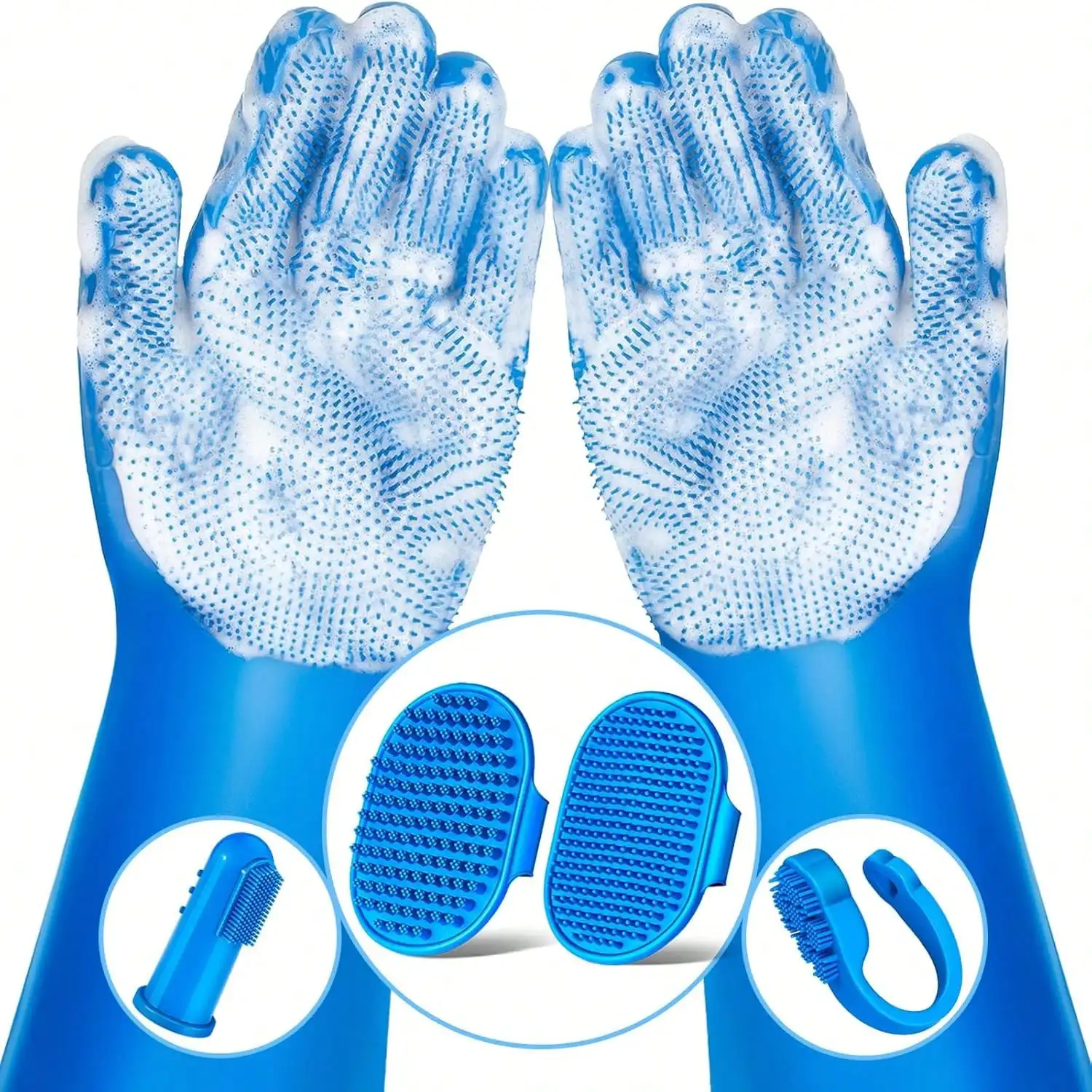 Grooming Bath Pet Grooming Gloves - Image 5