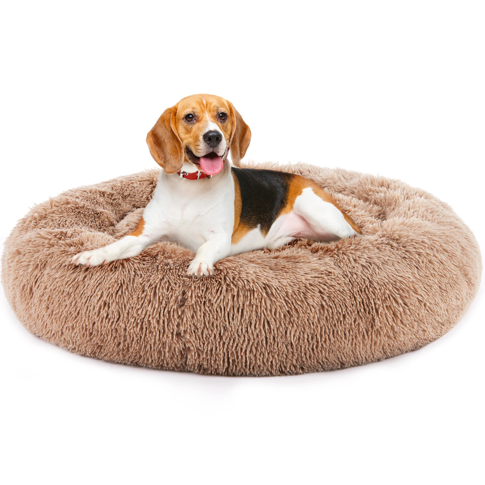 Large Pet Bed Round Fluffy Plush Dog Bed - Image 8