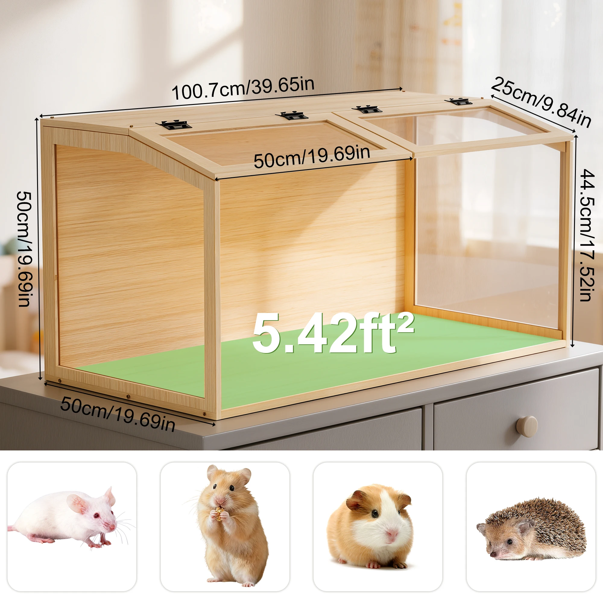 Large Wooden Hamster Cage - Image 9