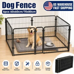 Dog Fence Playpen Puppy Exercise Kennel - Thumbnail Image 2