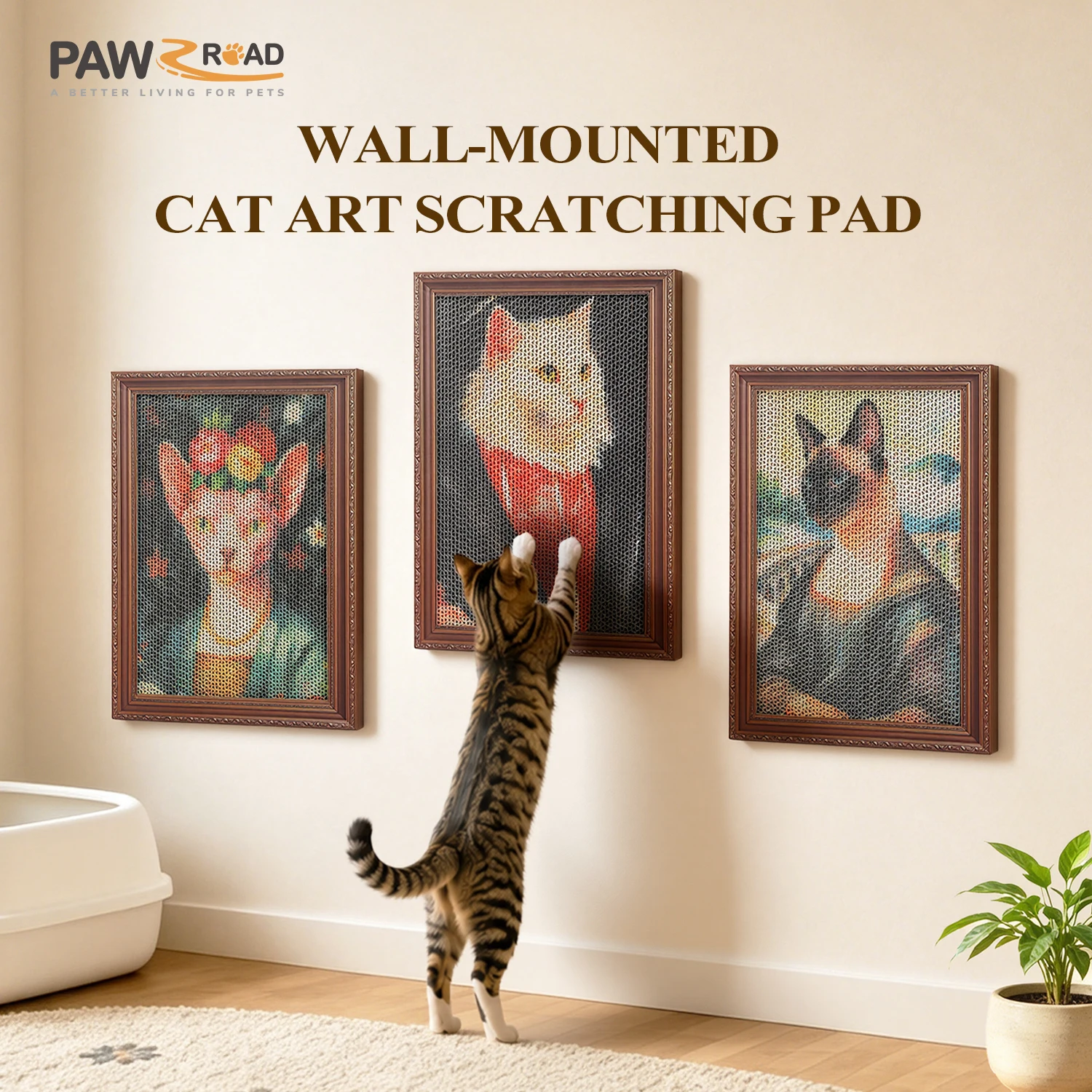3 Cat Wall Scratcher Board - Image 5
