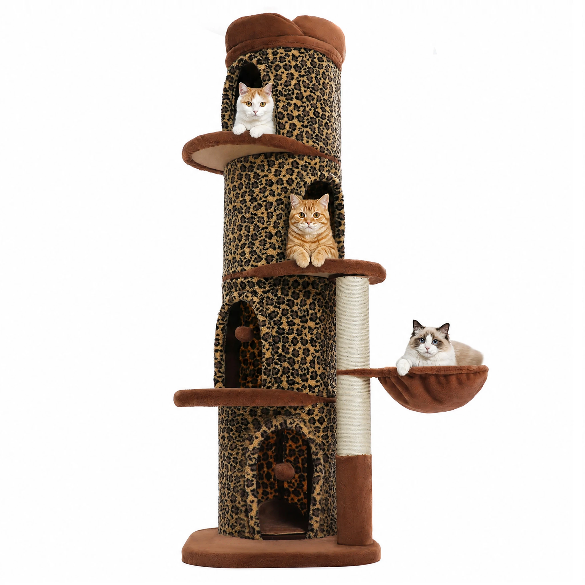 Large Cat Tree Scratching Post Tower - Image 7