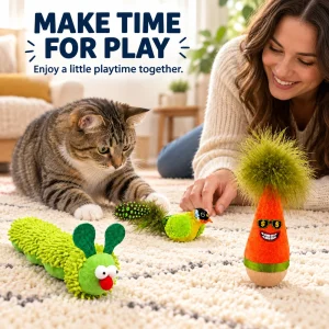 Zoe Interactive Cat Toys For Indoor Cats With Wobble Toy