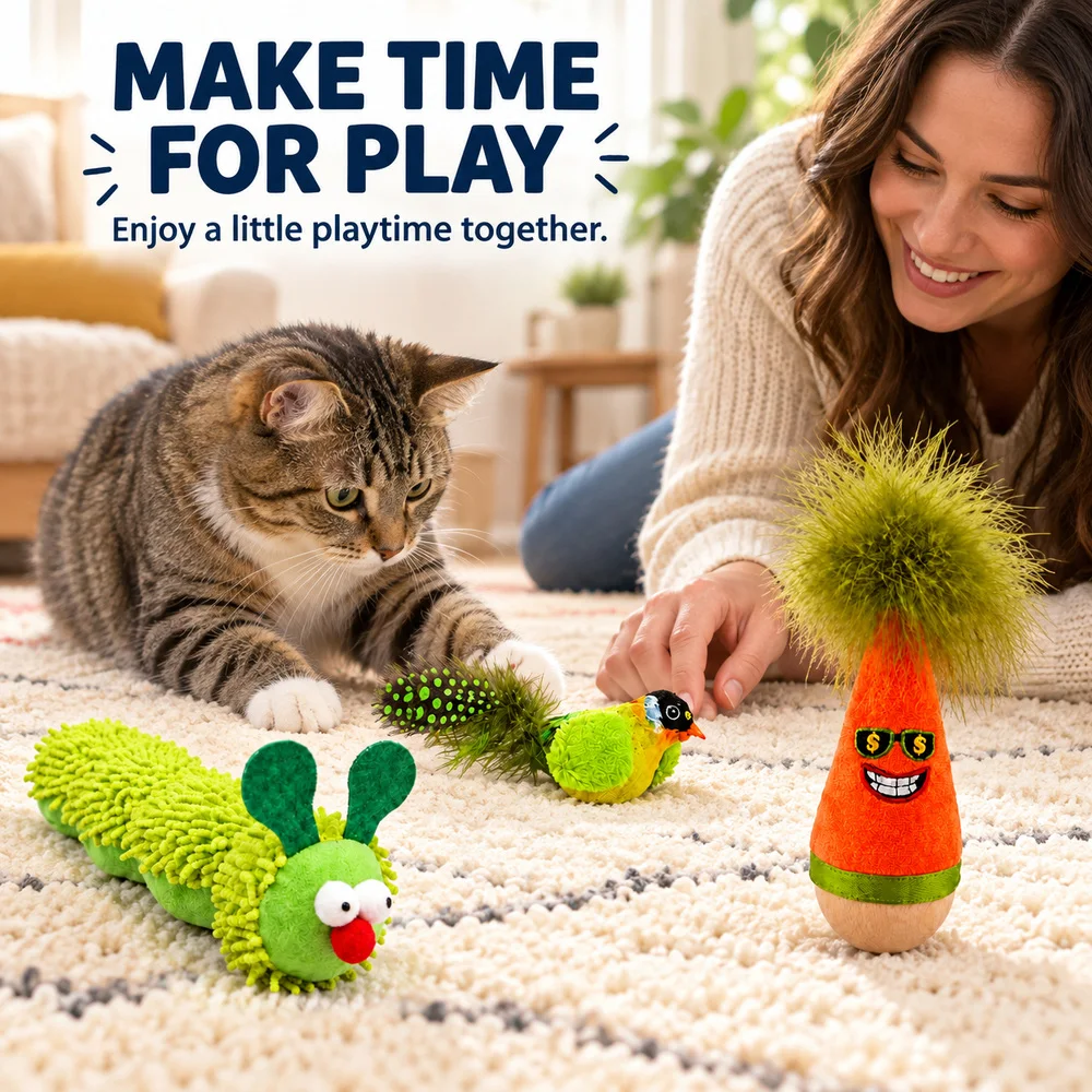 Zoe Interactive Cat Toys For Indoor Cats With Wobble Toy - Image 1
