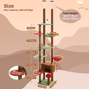 Cat Tree  Tower with Cat Condo Scratching Post - Thumbnail Image 6