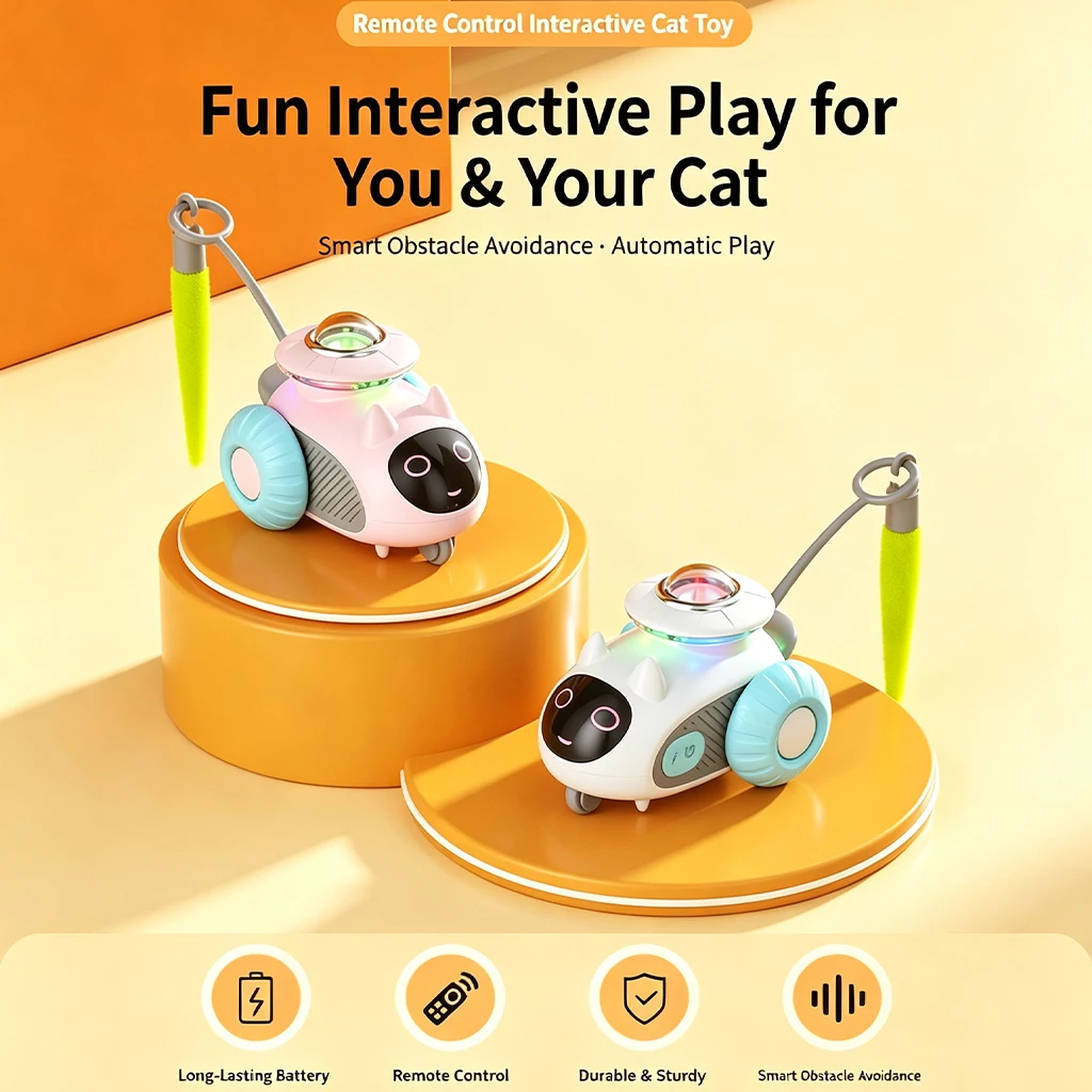 Smart Remote Control Cat Toy Car USB Rechargeable - Image 5