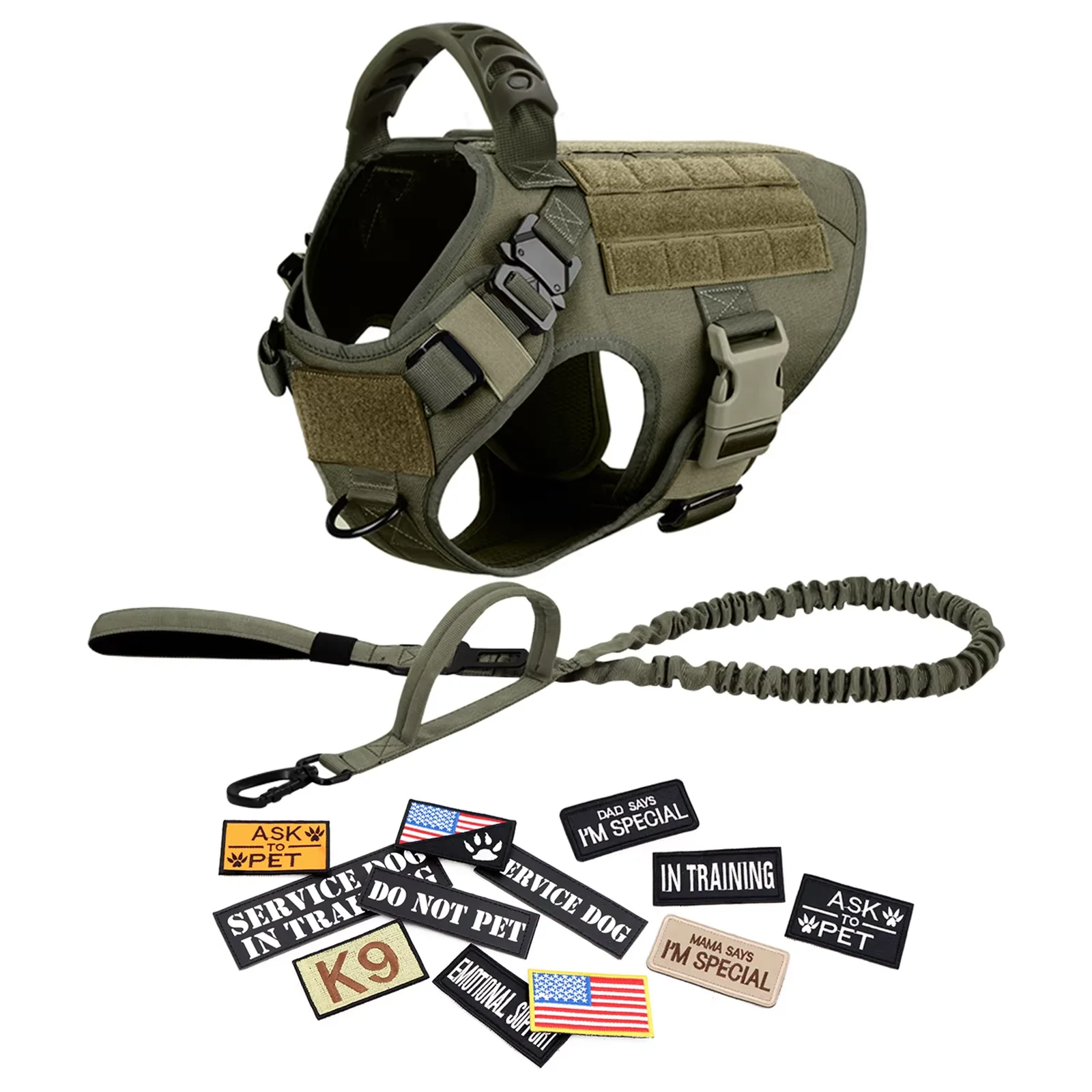 Military Large Dog Harness Collar Tactical  Harnesses Accessories - Image 10