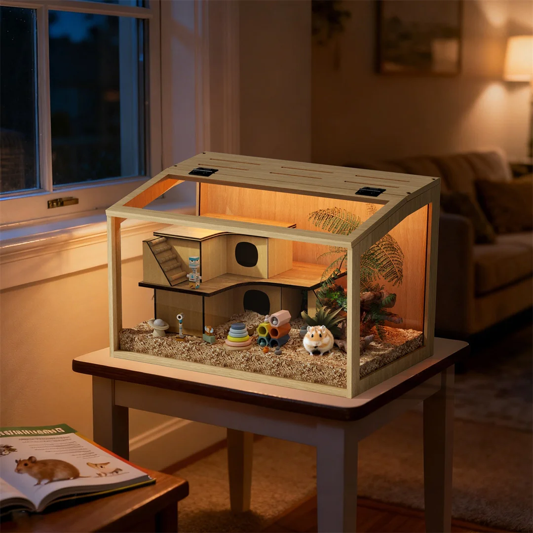 Large Wooden Hamster Cage - Image 3