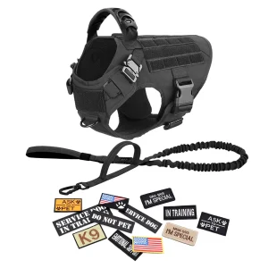 Military Large Dog Harness Collar Tactical  Harnesses Accessories - Thumbnail Image 11