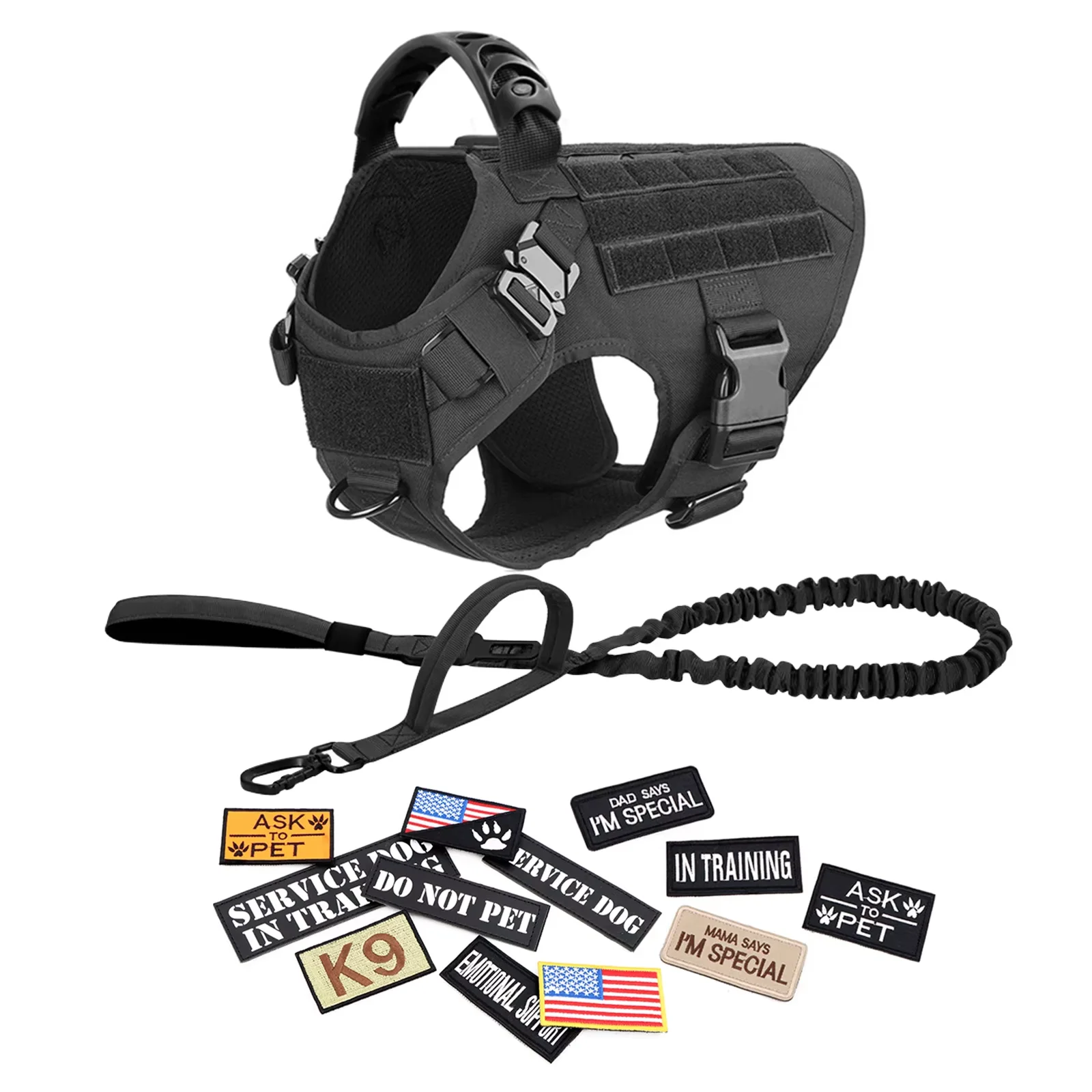 Military Large Dog Harness Collar Tactical  Harnesses Accessories - Image 11
